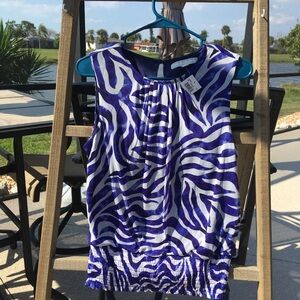Juniper + Lime Sleeveless Zebra  Girlboss Festival Corporatechic SZ M